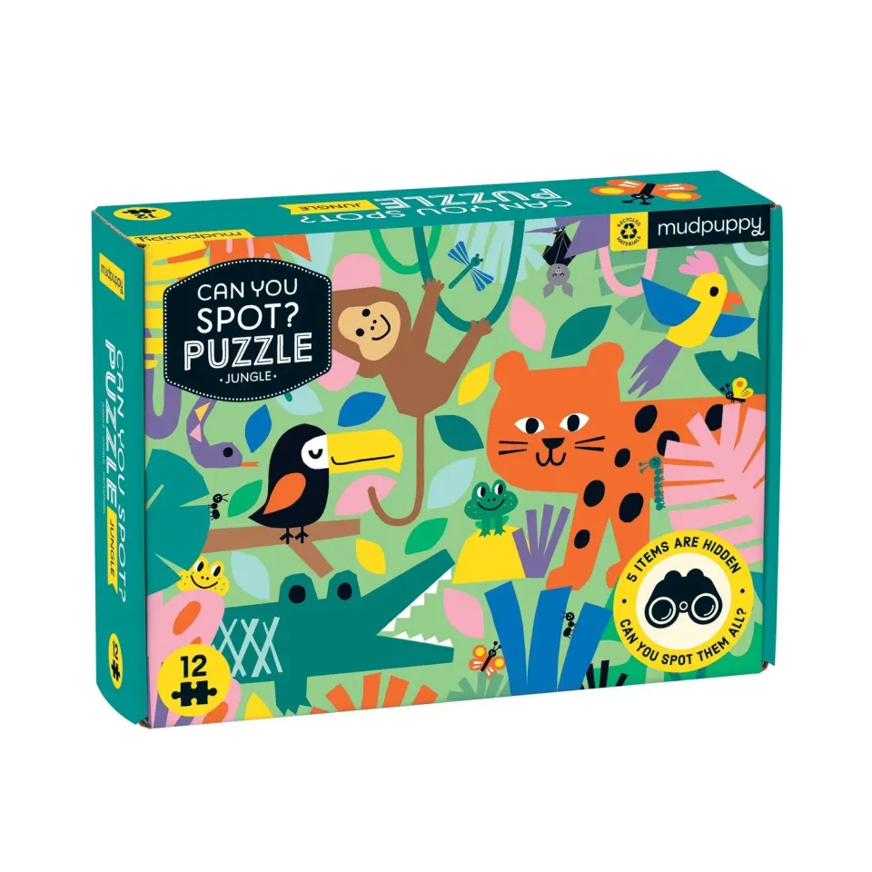 Mudpuppy Jungle Can You Spot? puzzle 12 piese