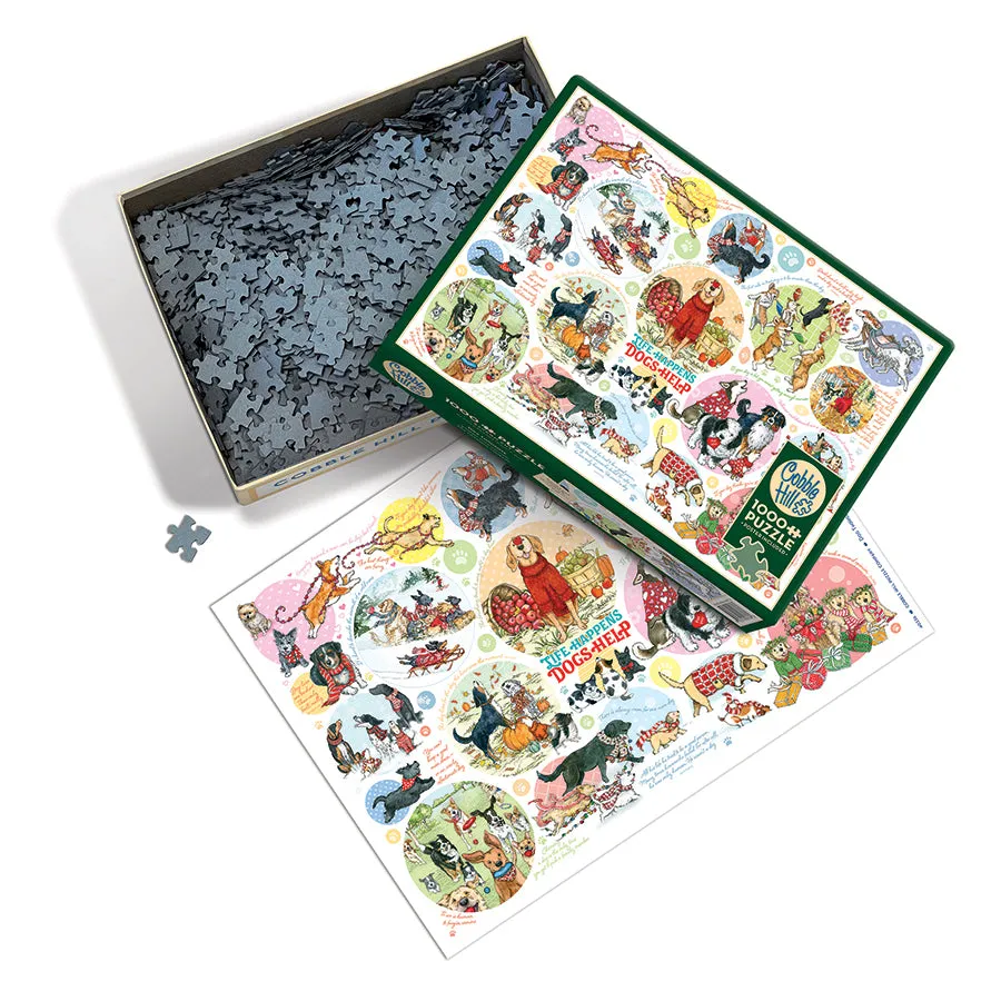 Cobble Hill Dog Thoughts puzzle 1000 piese câini