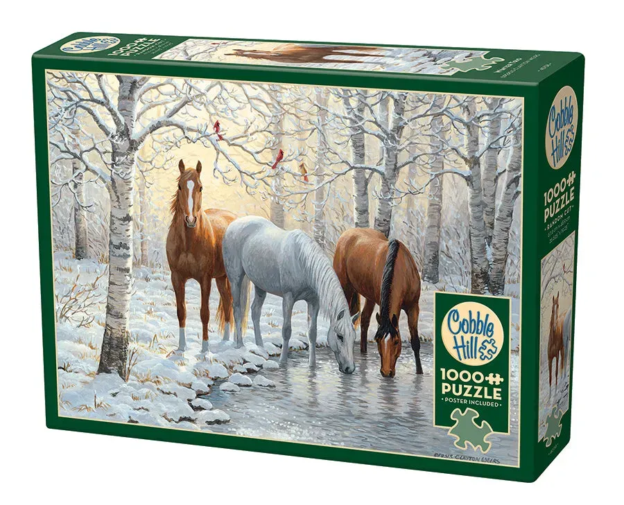 Cobble Hill Winter Trio puzzle 1000 piese iarnă