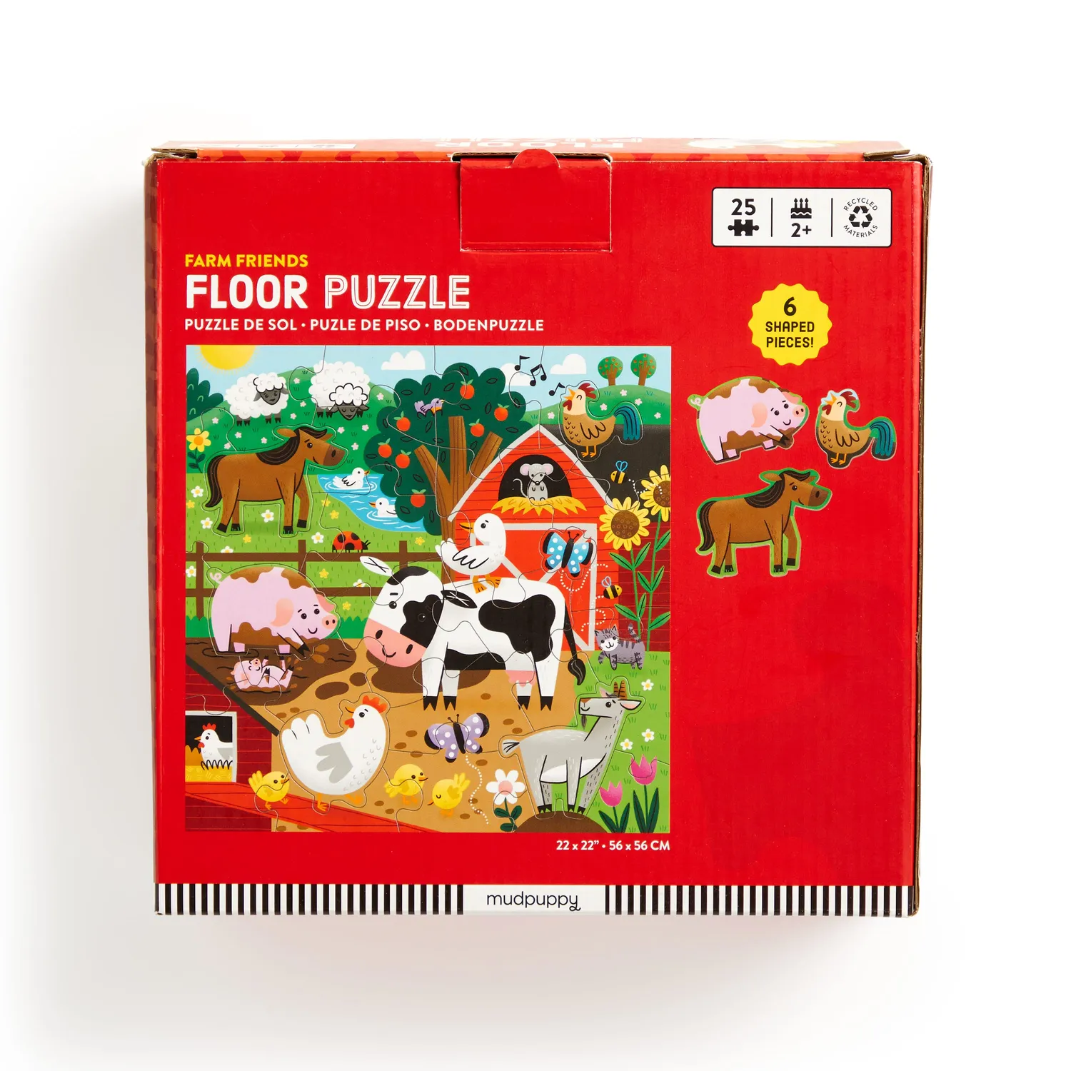 Mudpuppy Farm Friends puzzle podea 25 piese 2+ ani