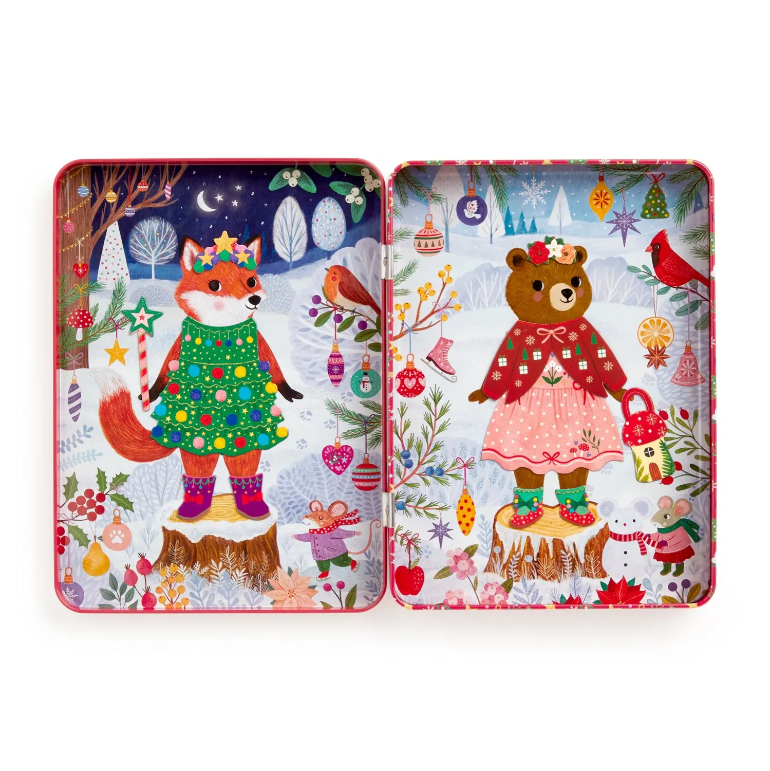 Mudpuppy Merry Woodland joc magnetic 45+ Craciun