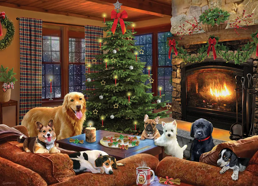 Cobble Hill Furry Festivities puzzle 500 piese Crăciun