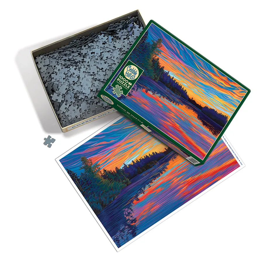Cobble Hill Sunset puzzle 1000 piese apus lac