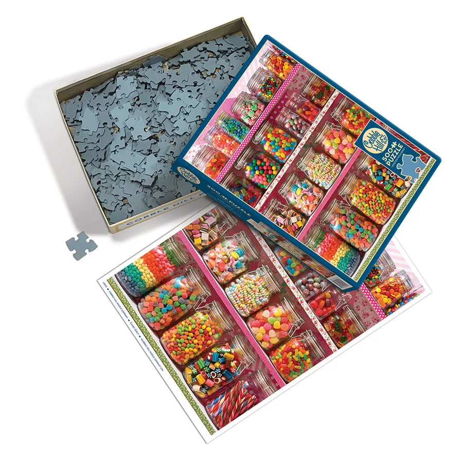 Cobble Hill Candy Shelf puzzle 500 piese dulciuri