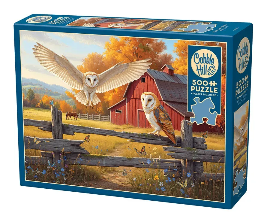 Cobble Hill Barn and Owls puzzle 500 piese toamna
