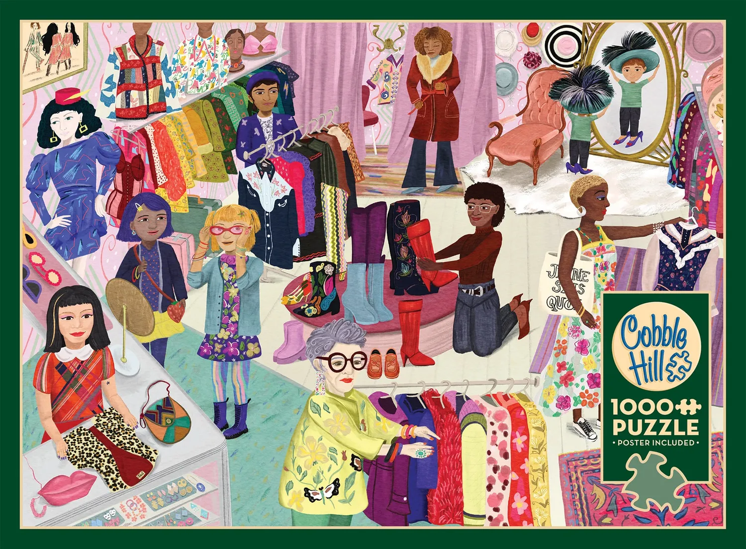 Cobble Hill Vintage Shop puzzle 1000 piese moda