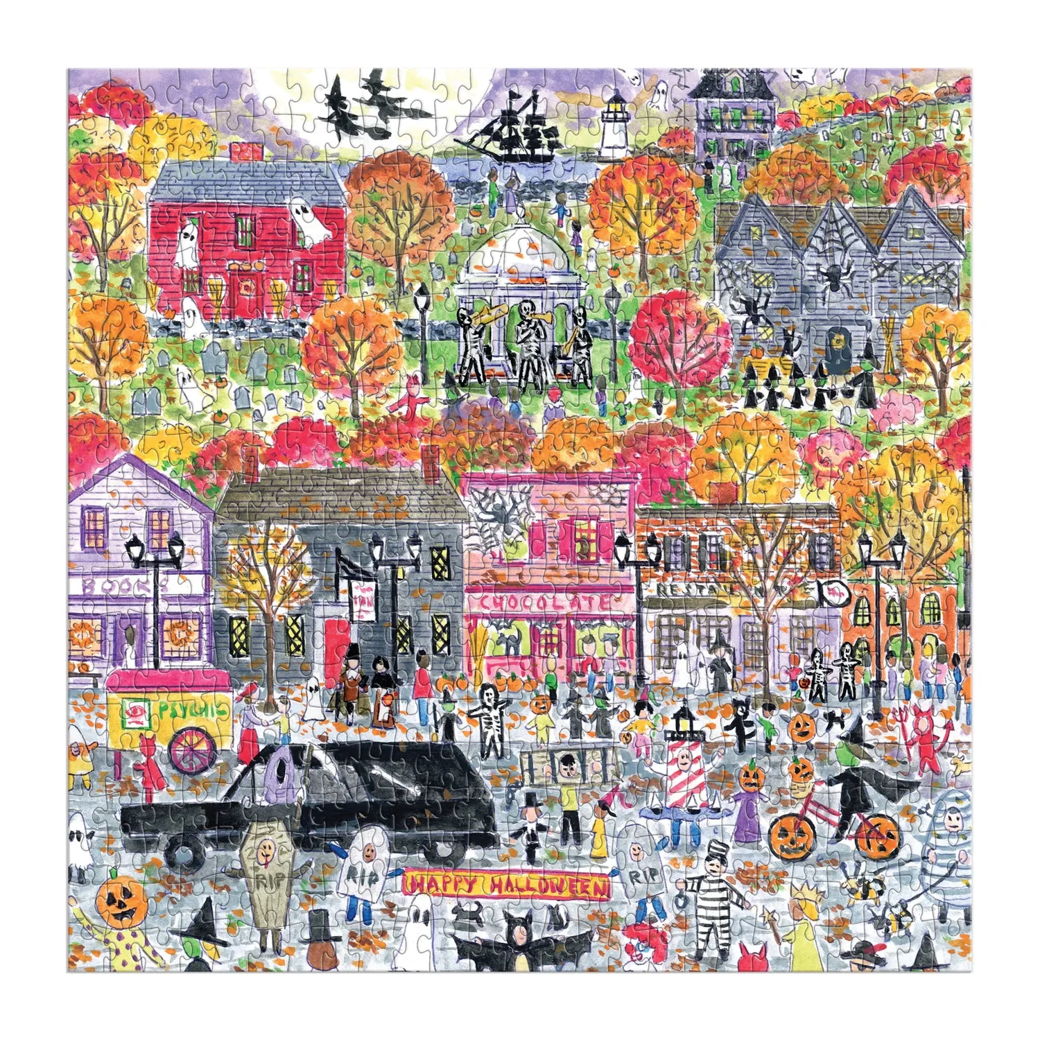 Mudpuppy Michael Storrings Halloween Parade 500 puzzle 500 piese