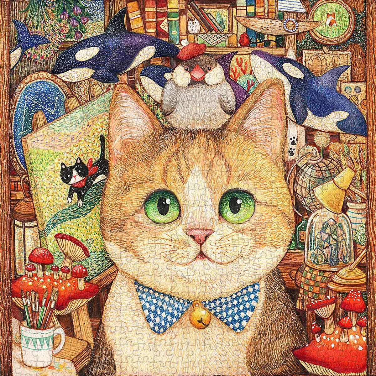 PieceRelax PieceClicks Cat Art Studio U1071 puzzle 1008 piese pisici