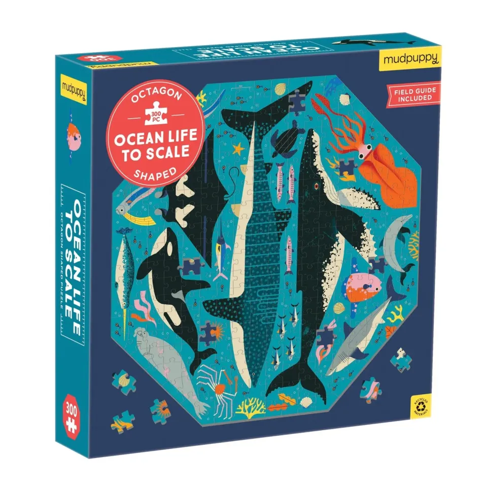 Mudpuppy Ocean Life puzzle octogon 300 piese 7-99 ani