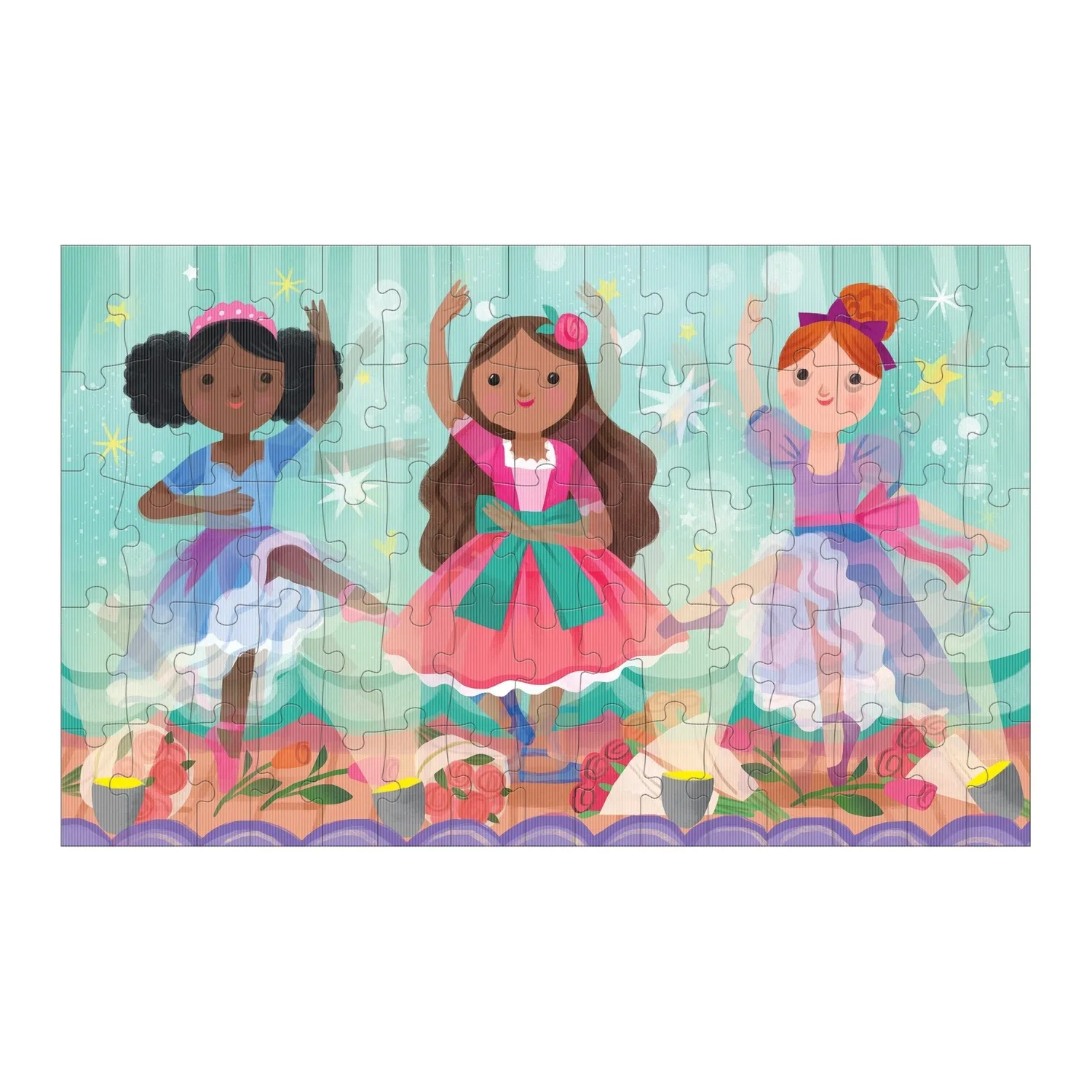 Mudpuppy Graceful Ballerinas puzzle lenticular 75 piese