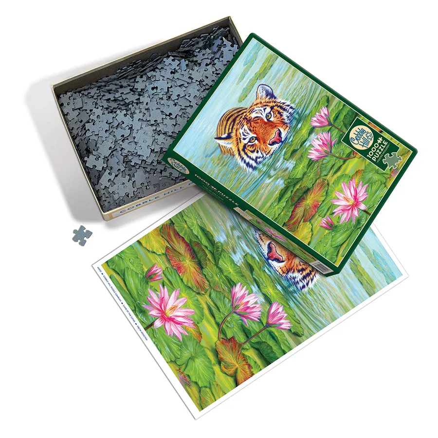 Cobble Hill Land of the Lotus puzzle 1000 piese tigru