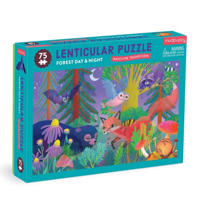 Mudpuppy Forest Day & Night puzzle lenticular 75 piese