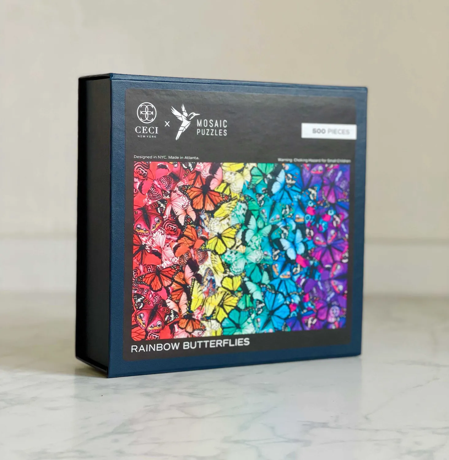 Mosaic Puzzles Rainbow Butterflies puzzle lemn 50 piese fluturi