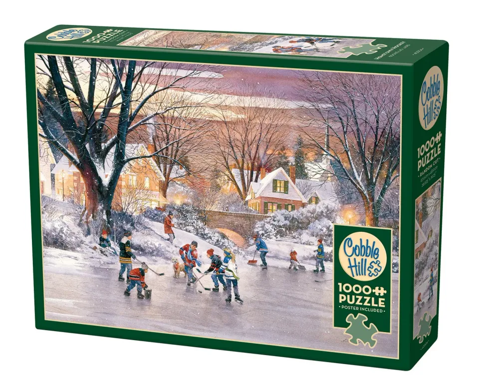 Cobble Hill Hometown Hockey puzzle 1000 piese iarnă