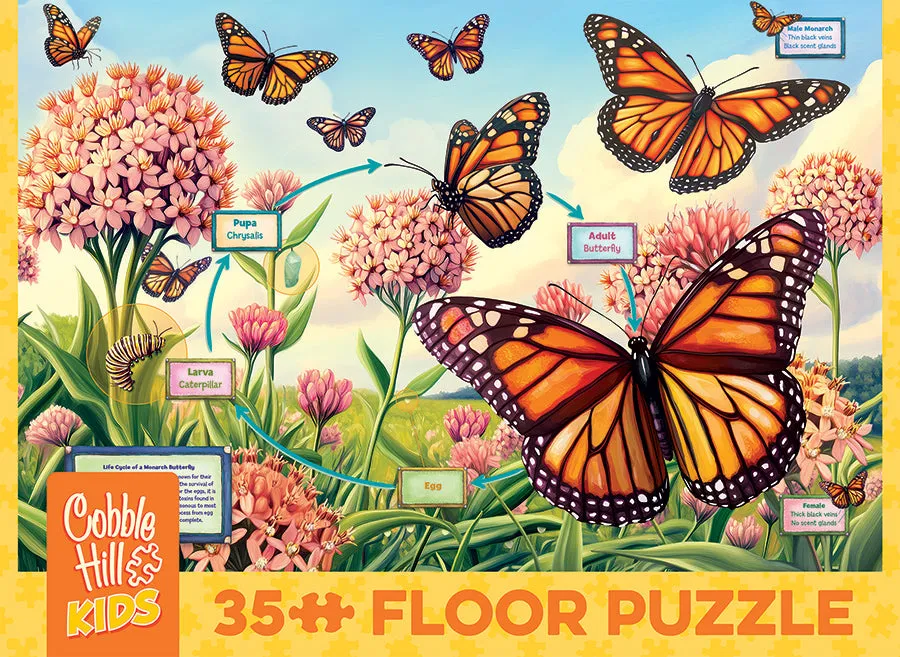 Cobble Hill Life Cycle of a Monarch puzzle podea 35 piese