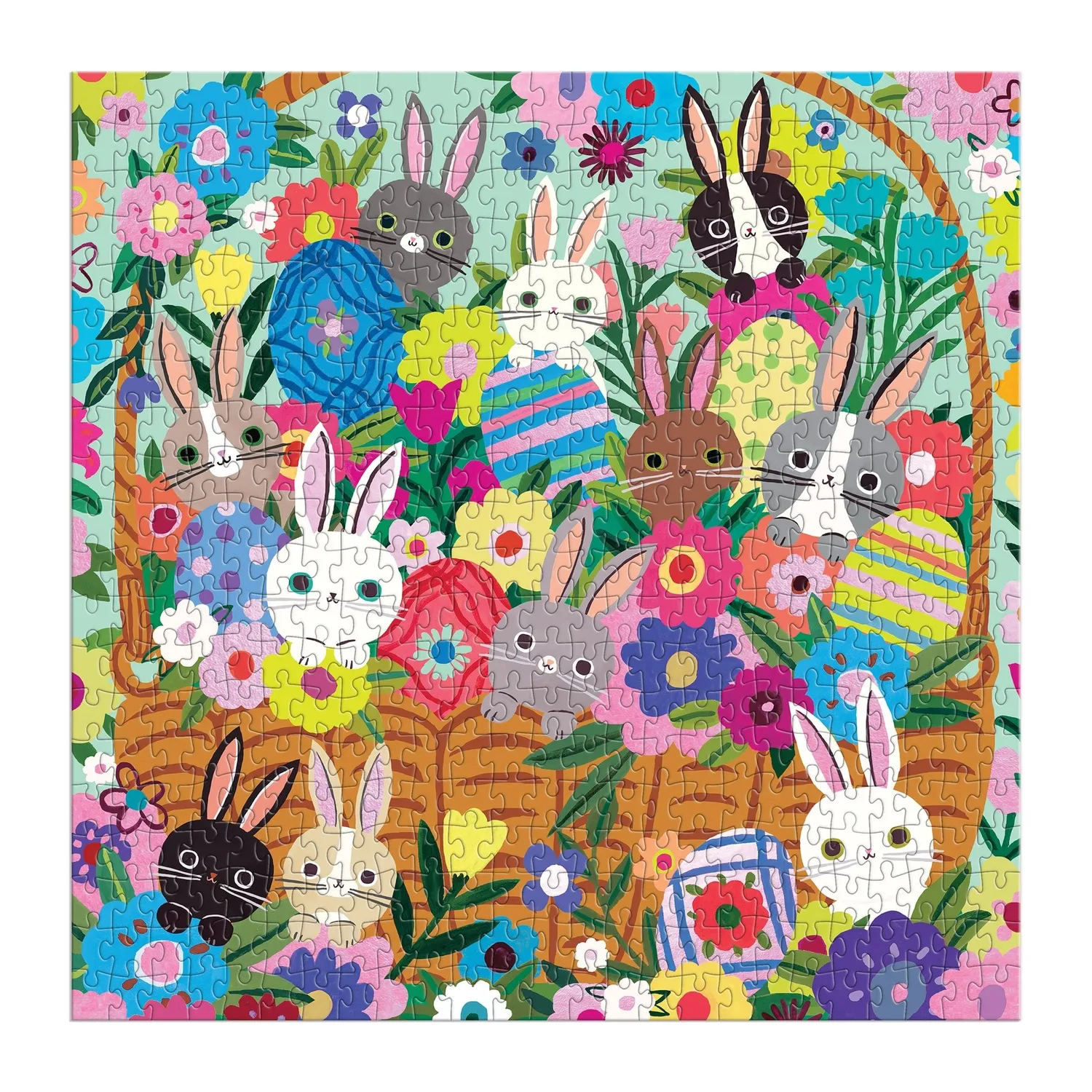 Mudpuppy Blooming Bunnies puzzle 500 piese foil