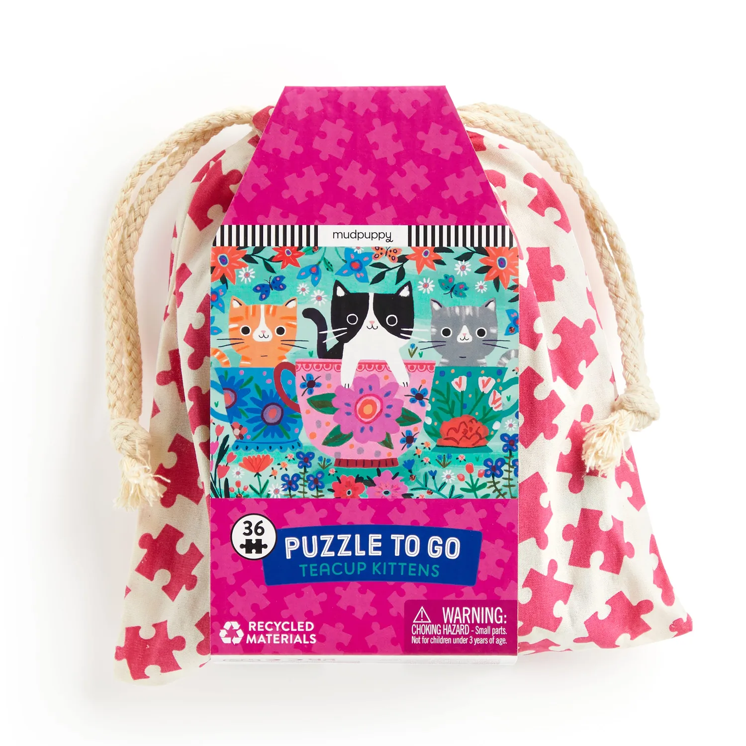 Mudpuppy Teacup Kittens puzzle 36 piese săculeț pisici