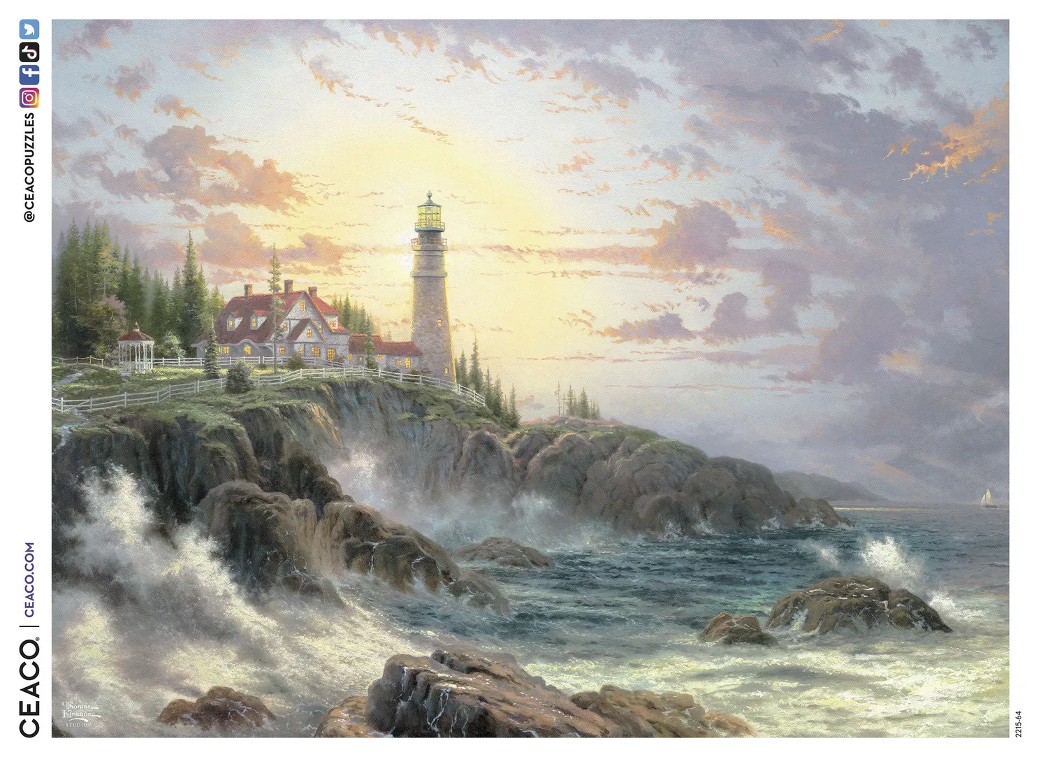 Ceaco Thomas Kinkade Clearing Storm puzzle 300 piese far