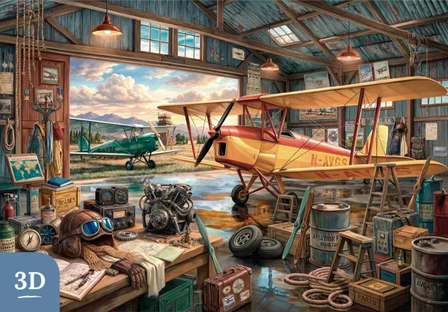 Mosaic Puzzles Ready for Takeoff puzzle lemn 3D 500 piese avion
