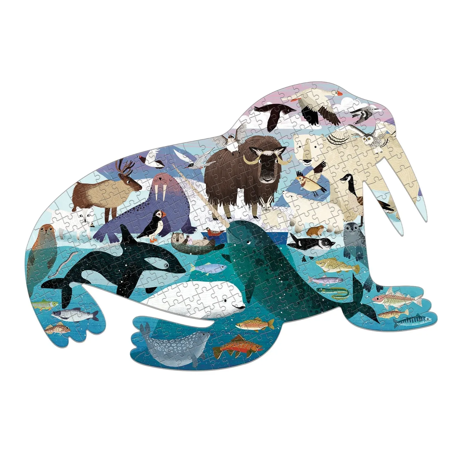 Mudpuppy Arctic Life puzzle contur 300 piese morsa