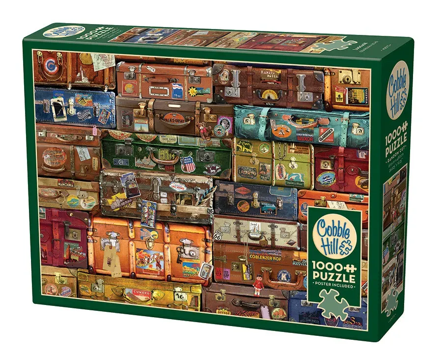 Cobble Hill Luggage puzzle 1000 piese vintage calatorii