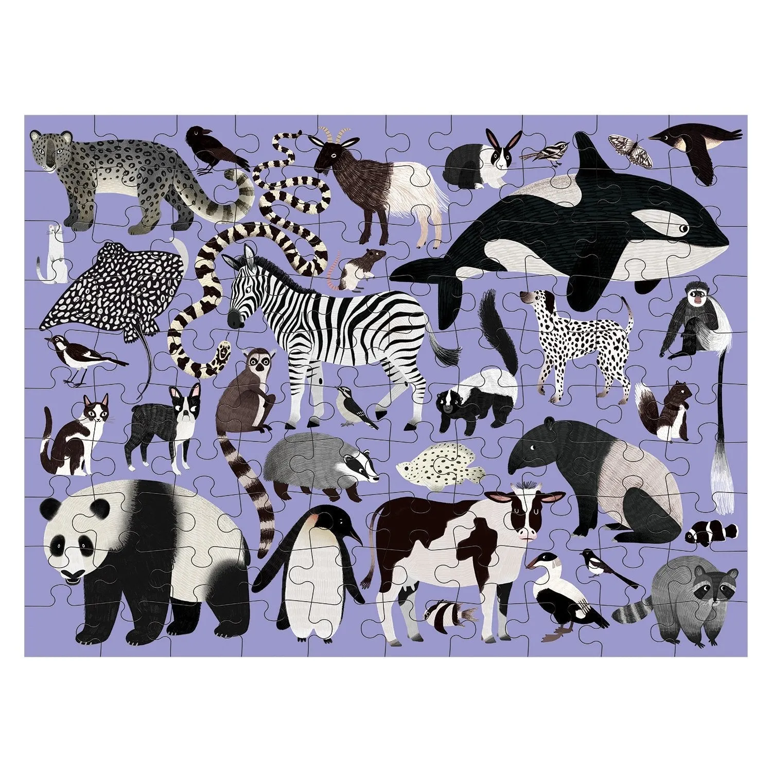 Mudpuppy Animal Kingdom puzzle 100 piese dublu color