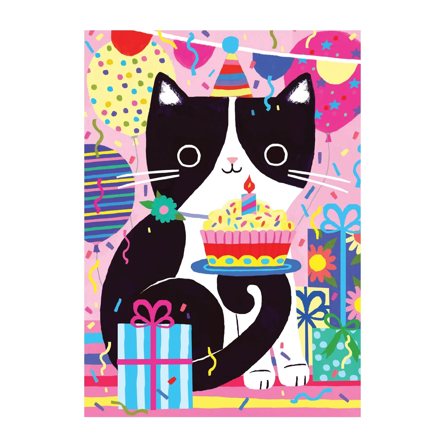 Mudpuppy Purr-fect Cat felicitare puzzle 12 piese