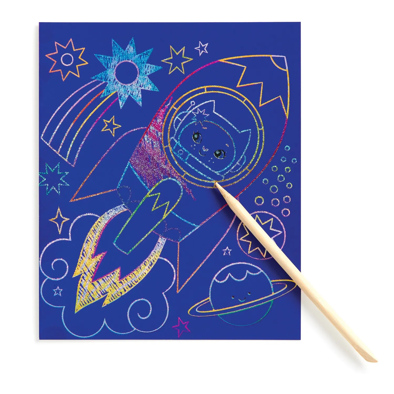 Mudpuppy Cosmic Galaxy Scratch Magic set scratch
