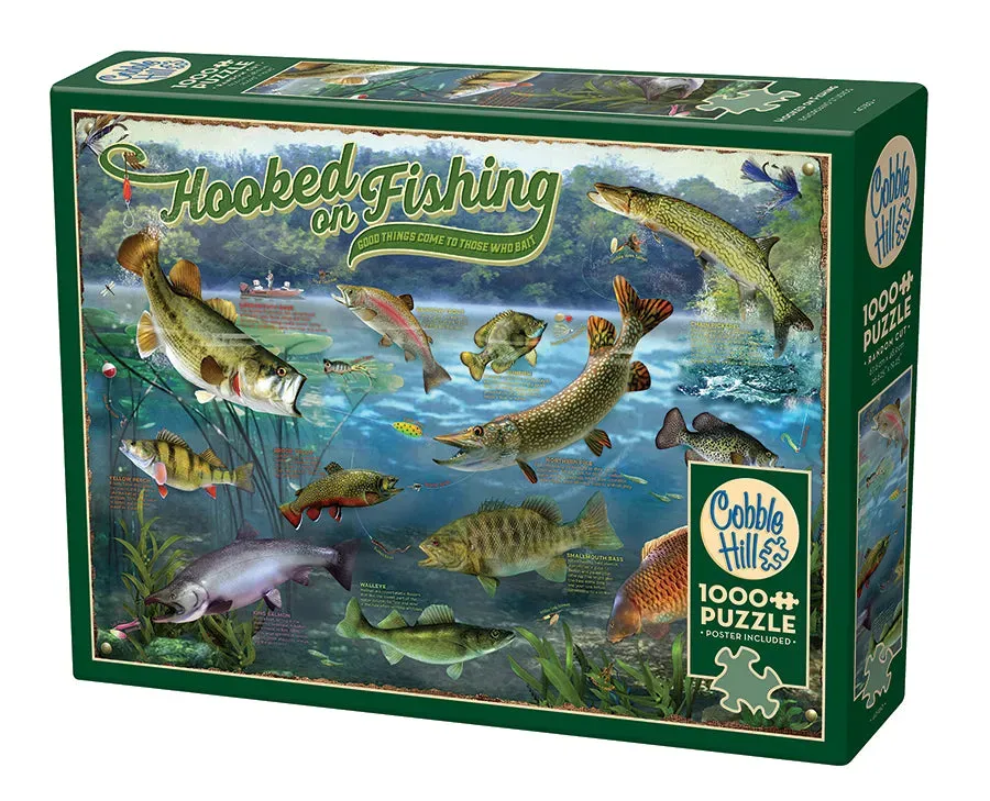 Cobble Hill Hooked on Fishing puzzle 1000 piese pescuit
