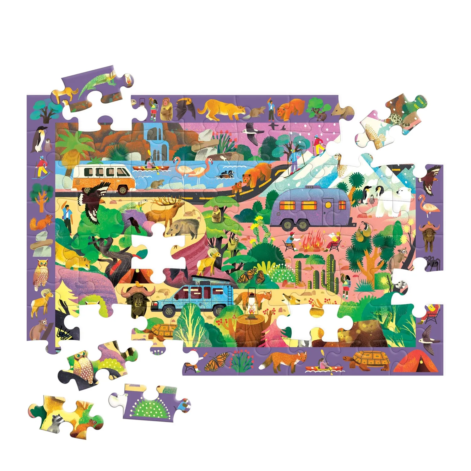 Mudpuppy The Great Outdoors puzzle 64 piese exterior