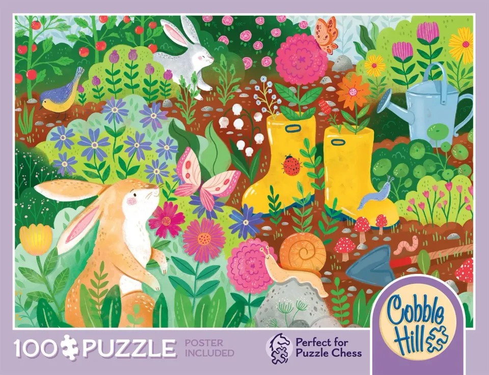 Cobble Hill Rabbit Garden puzzle 100 piese iepuri