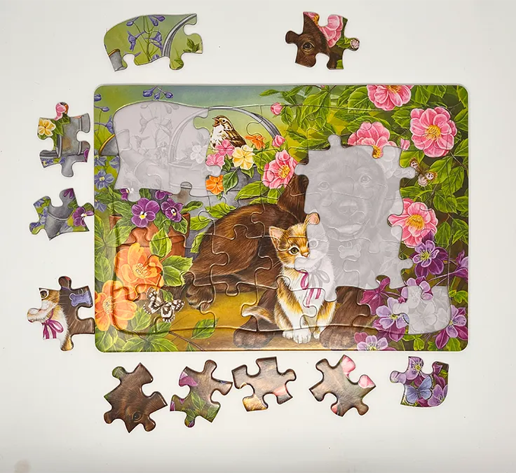 Cobble Hill Calico Chocolate puzzle tavă 35 piese