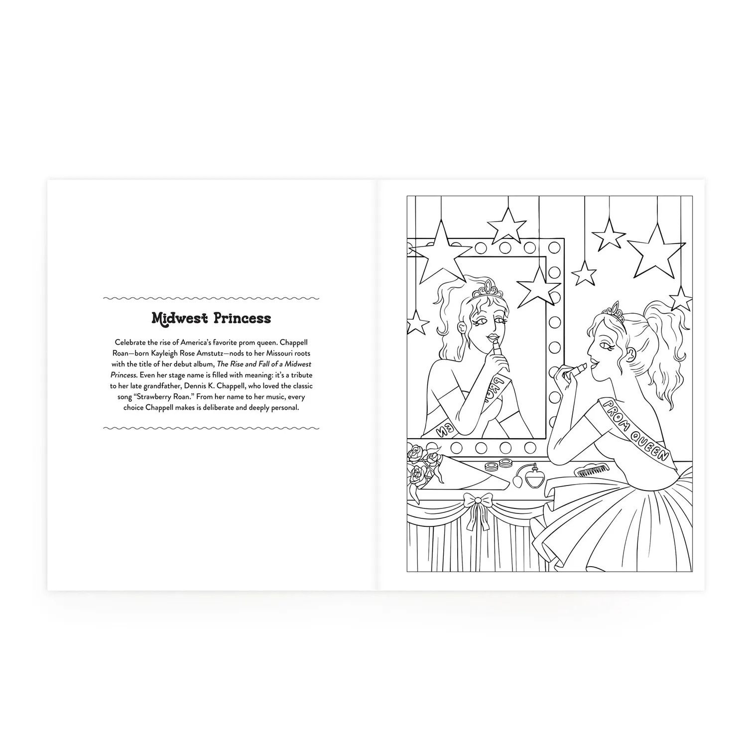 Mudpuppy Chappell Roan carte de colorat 20 ilustratii