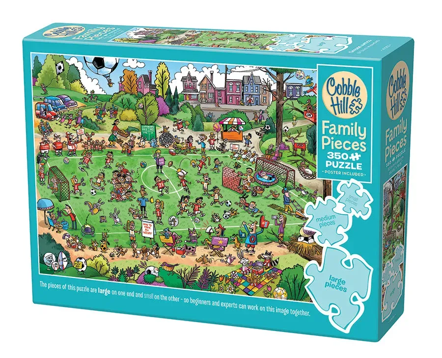 Cobble Hill Family Pieces Offside Antics puzzle 350 piese fotbal