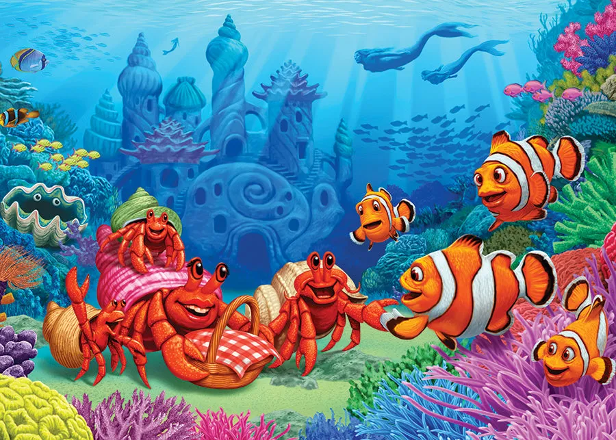 Cobble Hill Clownfish Gathering puzzle tava 35 piese ocean