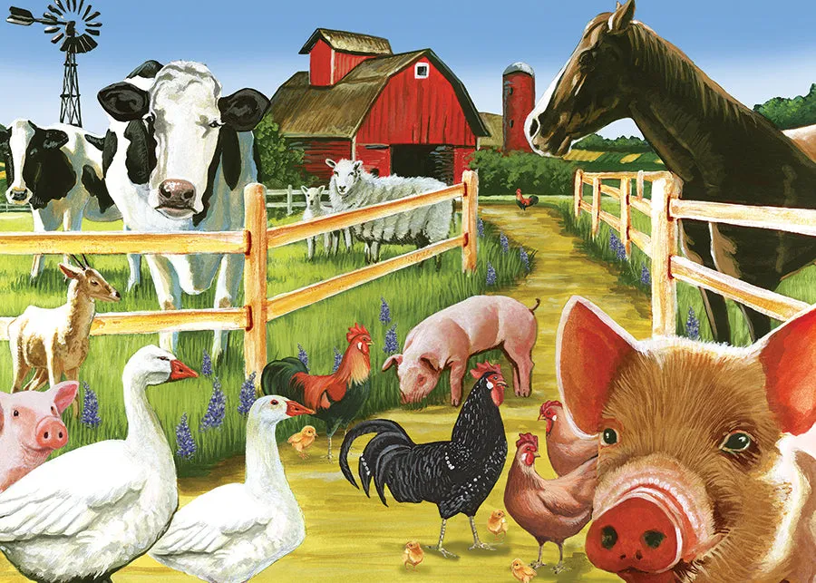 Cobble Hill Farmyard Welcome puzzle tava 35 piese ferma