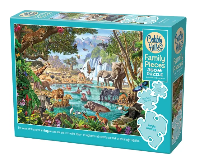 Cobble Hill Family River of Life puzzle 350 piese jungla
