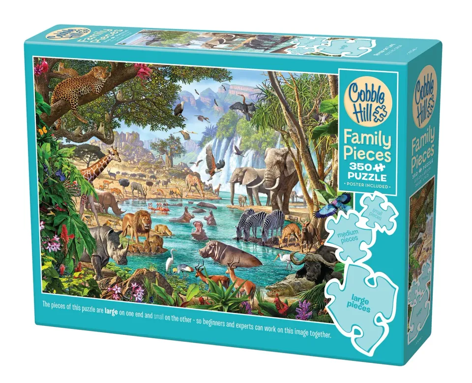 Cobble Hill Family River of Life puzzle 350 piese jungla