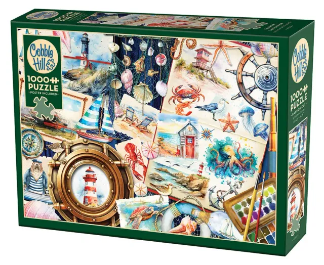 Cobble Hill Seashore Sketchbook puzzle 1000 piese marin