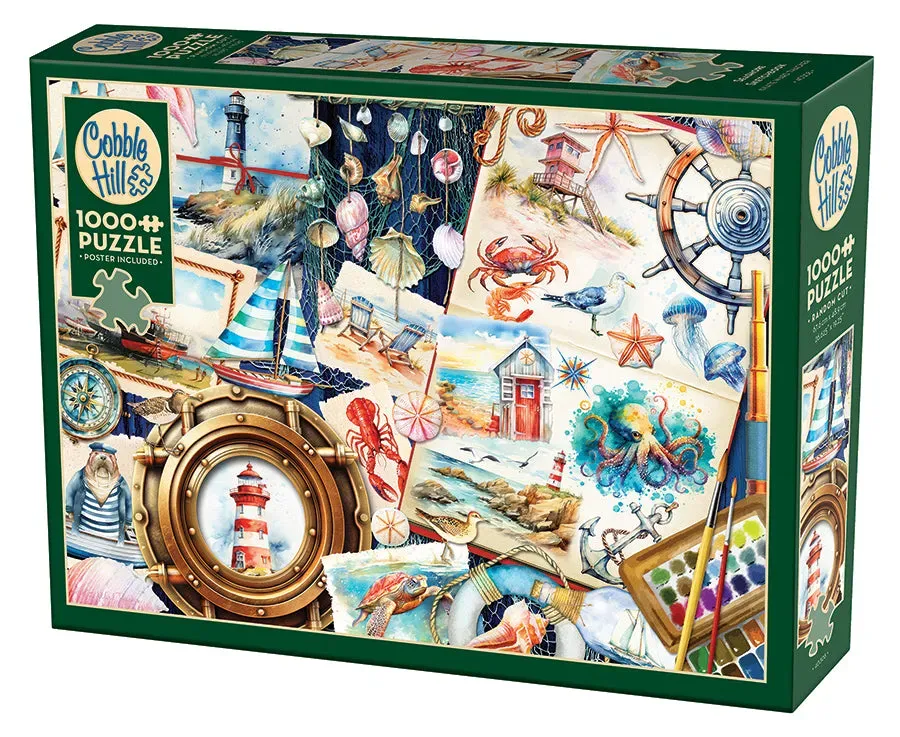 Cobble Hill Seashore Sketchbook puzzle 1000 piese marin