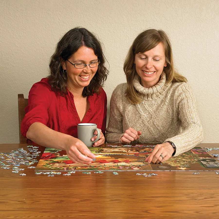 Cobble Hill Cozy Fireplace puzzle 1000 piese Craciun