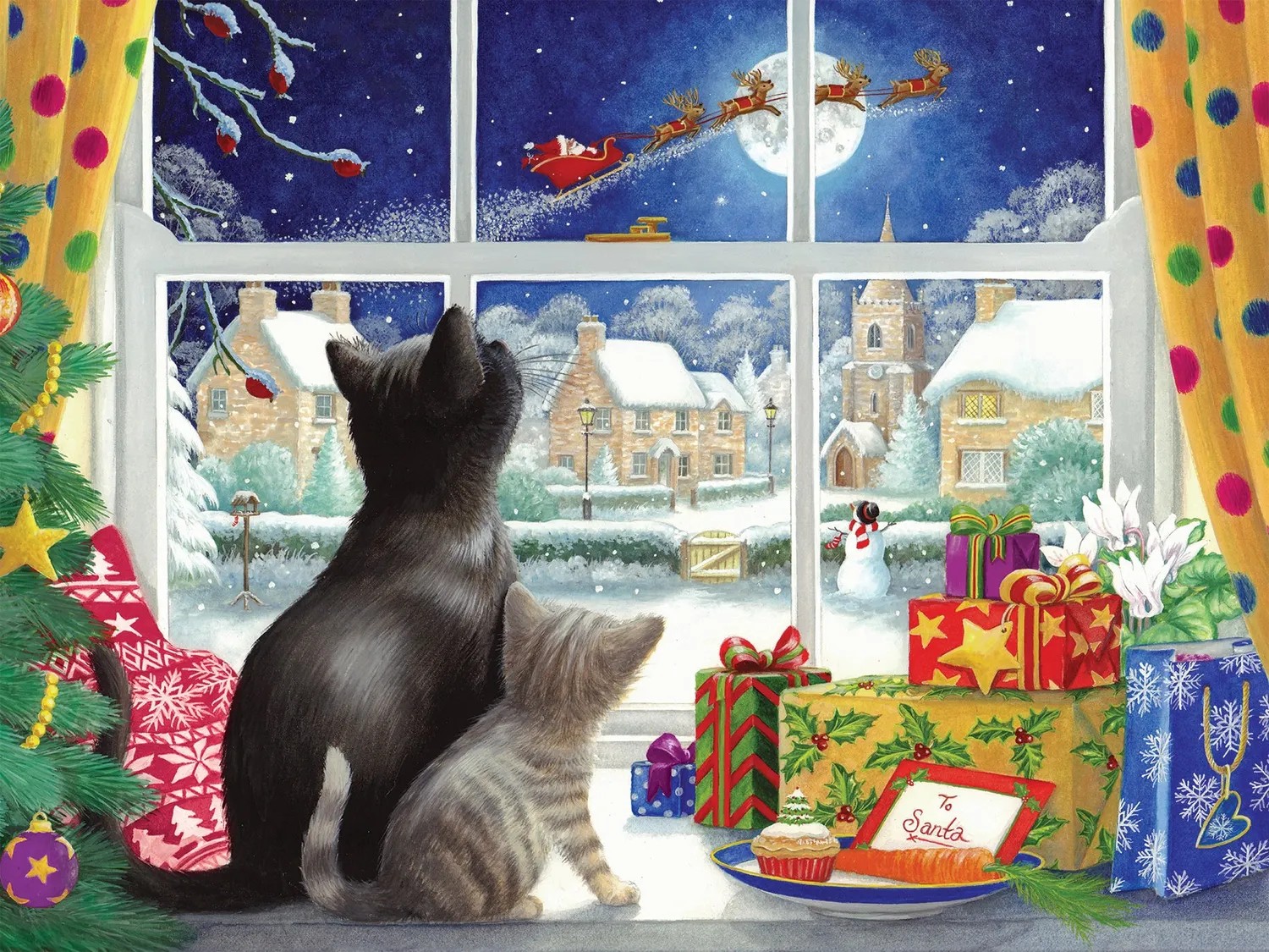 Cobble Hill Easy Handling Waiting for St. Nick puzzle 275 piese