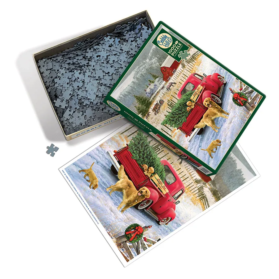Cobble Hill Christmas on the Farm puzzle 1000 piese iarna