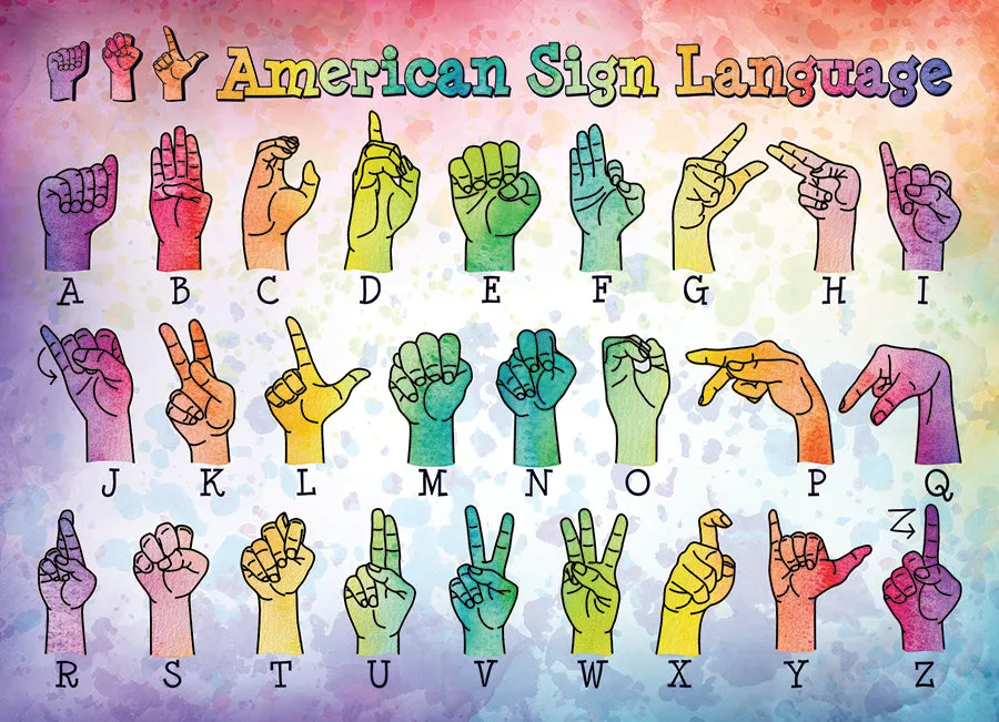 Cobble Hill American Sign Language puzzle 500 piese educativ