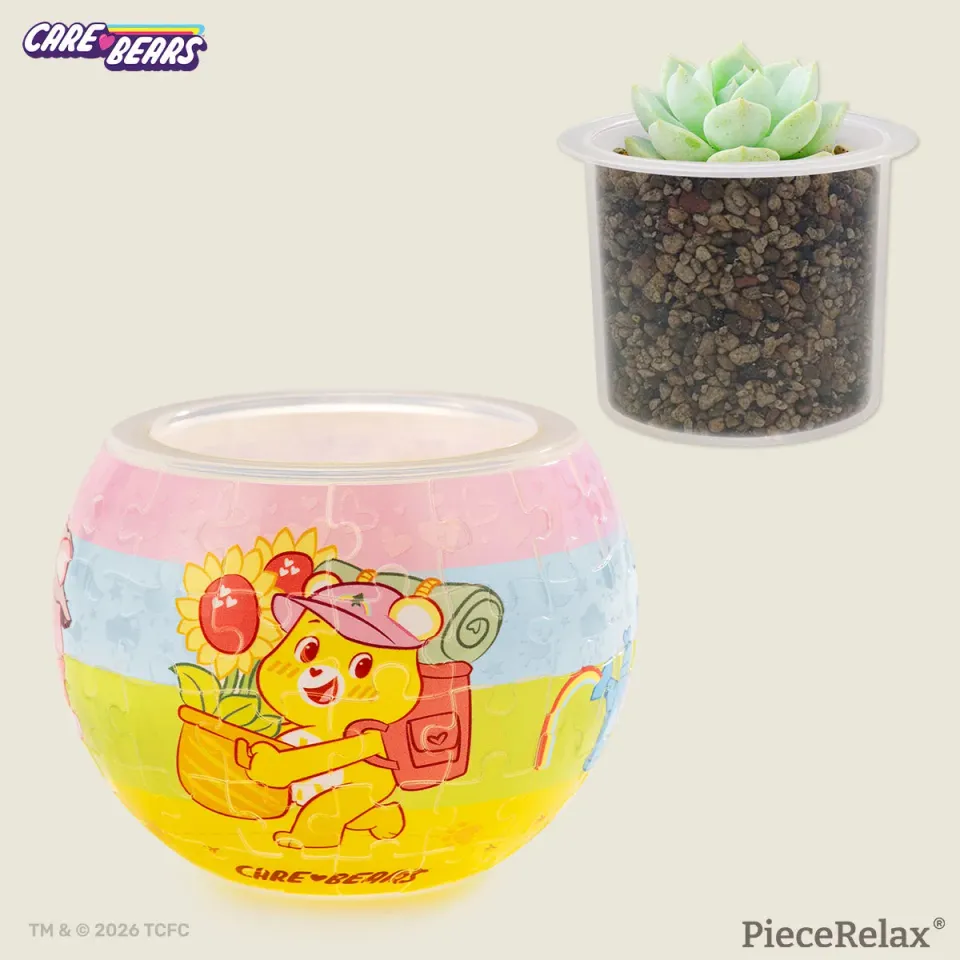 PieceRelax Flower Planting Day K1141 ghiveci puzzle 3D Care Bears
