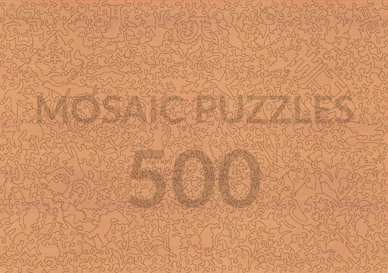 Mosaic Puzzles Naturalist’s Journal puzzle lemn 500 piese cu fluturi