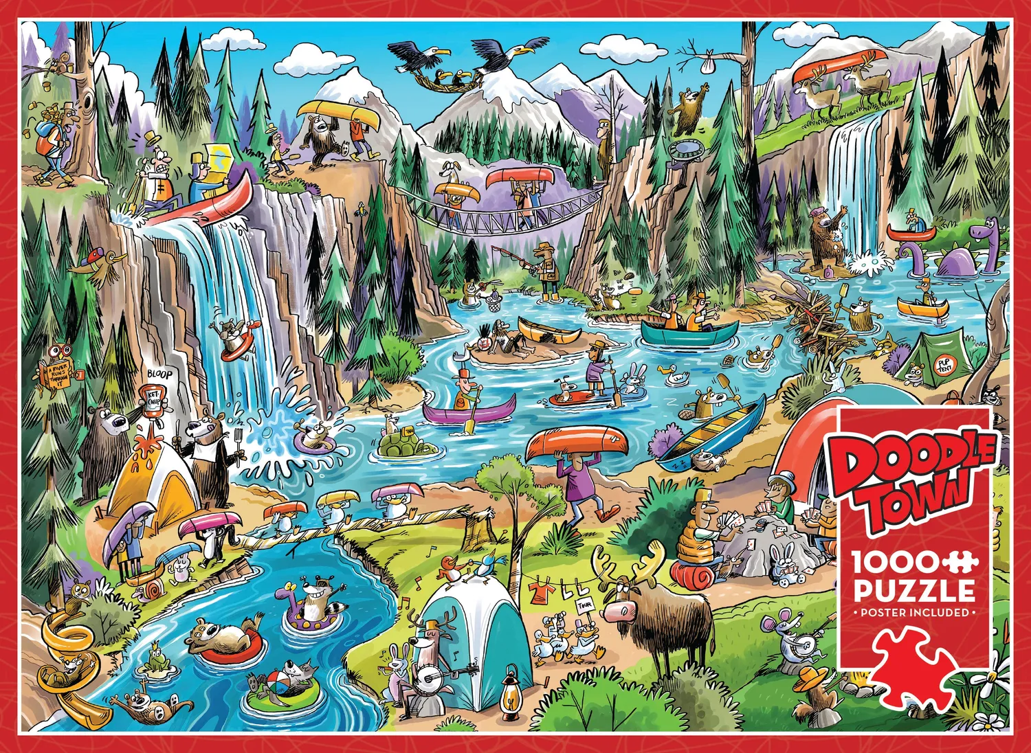 Cobble Hill DoodleTown Portage Pandemonium puzzle 1000 piese