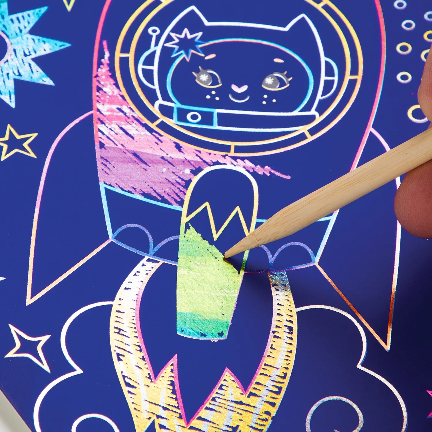 Mudpuppy Cosmic Galaxy Scratch Magic set scratch