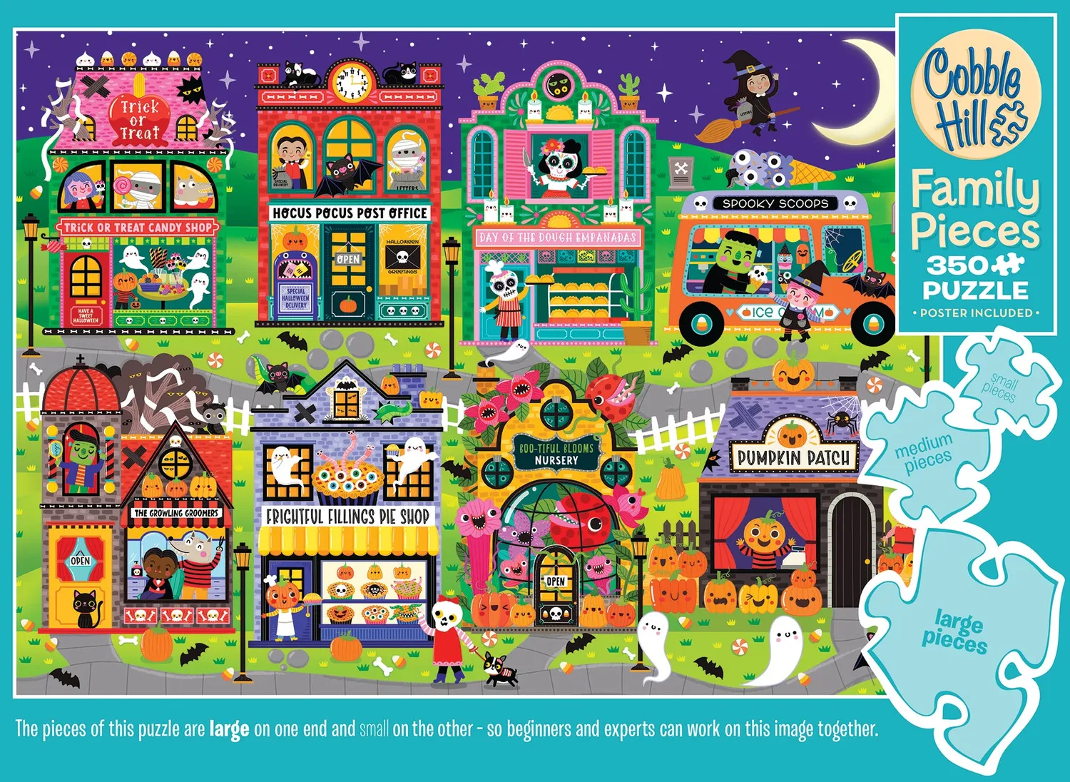 Cobble Hill Boo Town puzzle familie 350 piese