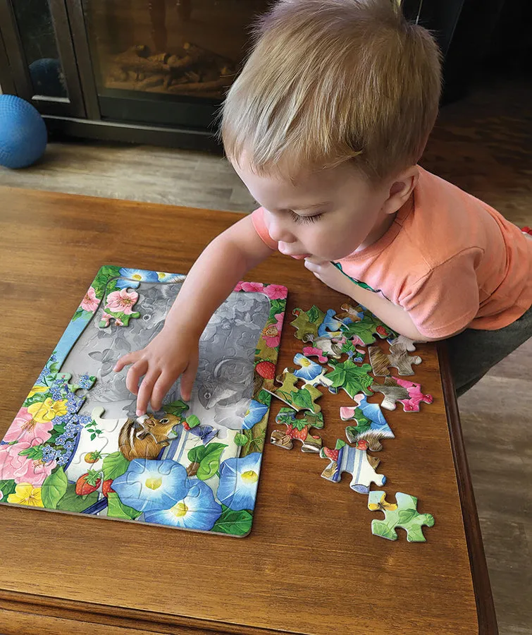 Cobble Hill Squirrel Talk puzzle tavă 35 piese copii